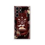 Multitronic Galaxy S23 Ultra Uyumlu Tarot Kart Desenli Şeffaf Telefon Kılıfı, Esnek Silikon