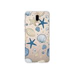 Multitronic Huawei Mate 10 Lite ile Uyumlu Deniz Kabuğu ve Yıldız Desenli Şeffaf Telefon Kılıfı