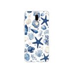 Multitronic Huawei Mate 10 Lite ile Uyumlu Deniz Yıldızı ve Kabuklar Desenli Şeffaf Telefon Kılıfı