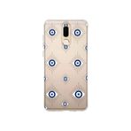 Multitronic Huawei Mate 10 Lite ile Uyumlu Nazar Desenli Şeffaf Telefon Kılıfı