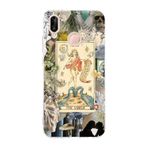 Multitronic Huawei P20 Lite ile Uyumlu Sanatsal Tarot Kolaj Desenli Şeffaf Telefon Kılıfı