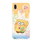 Multitronic Huawei P20 Lite ile Uyumlu SpongeBob Desenli Şeffaf Telefon Kılıfı