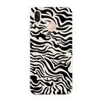 Multitronic Huawei P20 Lite ile Uyumlu Zebra Desenli Şeffaf Telefon Kılıfı