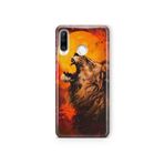 Multitronic Huawei P30 Lite ile Uyumlu Aslan Desenli Şeffaf Telefon Kılıfı