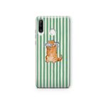 Multitronic Huawei P30 Lite ile Uyumlu Balık Gözlü Kedi Desenli Şeffaf Telefon Kılıfı