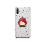 Multitronic Huawei P30 Lite ile Uyumlu Çilek Hello Kitty Desenli Şeffaf Telefon Kılıfı