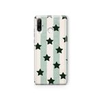 Multitronic Huawei P30 Lite ile Uyumlu Çizgili Yıldız Desenli Şeffaf Telefon Kılıfı