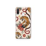 Multitronic Huawei P30 Lite ile Uyumlu Kaplan ve Yılan Desenli Şeffaf Telefon Kılıfı