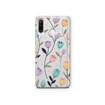 Multitronic Huawei P30 Lite ile Uyumlu Lale Çiçek Desenli Şeffaf Telefon Kılıfı