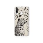 Multitronic Huawei P30 Lite ile Uyumlu Leopar Desenli Şeffaf Telefon Kılıfı