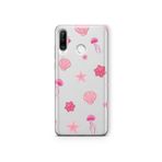 Multitronic Huawei P30 Lite ile Uyumlu Pembe Deniz Tema Desenli Şeffaf Telefon Kılıfı
