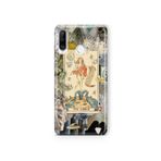 Multitronic Huawei P30 Lite ile Uyumlu Sanatsal Tarot Kolaj Desenli Şeffaf Telefon Kılıfı