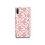Multitronic Huawei P30 Lite ile Uyumlu Tavşan ve Lale Desenli Şeffaf Telefon Kılıfı