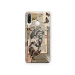 Multitronic Huawei P30 Lite ile Uyumlu Vintage İskelet ve Kelebek Desenli Şeffaf Telefon Kılıfı