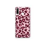 Multitronic Huawei P30 Lite Uyumlu Pembe Leopar Desenli Şeffaf Telefon Kılıfı