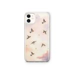 Multitronic iPhone 11 ile Uyumlu Uçan Kuş Desenli Şeffaf Telefon Kılıfı