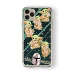 Multitronic iPhone 11 Pro Max ile Uyumlu Baby Yoda Tasarım Baskılı Şeffaf Kılıf