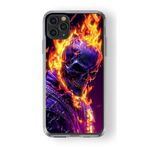 Multitronic Iphone 11 Pro Max ile Uyumlu Ghost Rider Tasarım Baskılı Şeffaf Kılıf