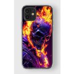 Multitronic Iphone 12 ile Uyumlu Ghost Rider Tasarım Baskılı Şeffaf Kılıf