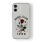 Multitronic Iphone 12 ile Uyumlu Rebel Club Tasarım Baskılı Şeffaf Kılıf