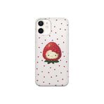 Multitronic iPhone 12 Mini ile Uyumlu Çilek Hello Kitty Desenli Şeffaf Telefon Kılıfı