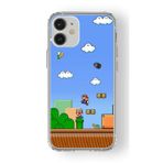 Multitronic Iphone 12 Mini ile Uyumlu Mario Tasarım Baskılı Şeffaf Kılıf, laro12mini0248