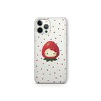 Multitronic iPhone 12 Pro ile Uyumlu Çilek Hello Kitty Desenli Şeffaf Telefon Kılıfı