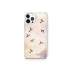 Multitronic iPhone 12 Pro Max ile Uyumlu Uçan Kuş Desenli Şeffaf Telefon Kılıfı