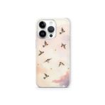 Multitronic iPhone 13 Pro ile Uyumlu Uçan Kuş Desenli Şeffaf Telefon Kılıfı