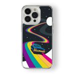Multitronic iPhone 13 Pro Max ile Uyumlu Space Rider Tasarım Baskılı Şeffaf Kılıf