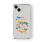 Multitronic iPhone 15 Plus ile Uyumlu Stop Crying Tasarım Baskılı Şeffaf Kılıf