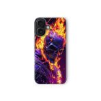 Multitronic iPhone 16 ile Uyumlu Ghost Rider Tasarım Baskılı Şeffaf Kılıf