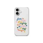 Multitronic iPhone 16 ile Uyumlu Stop Crying Tasarım Baskılı Şeffaf Kılıf