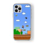 Multitronic iPhone 16 Pro ile Uyumlu Mario Tasarım Baskılı Şeffaf Kılıf, laro16pro0248