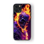 Multitronic iPhone 16 Pro Max ile Uyumlu Ghost Rider Tasarım Baskılı Şeffaf Kılıf