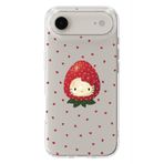 Multitronic iPhone 17 Air ile Uyumlu Çilek Hello Kitty Desenli Şeffaf Telefon Kılıfı