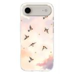 Multitronic iPhone 17 Air ile Uyumlu Uçan Kuş Desenli Şeffaf Telefon Kılıfı