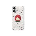 Multitronic iPhone 17 ile Uyumlu Çilek Hello Kitty Desenli Şeffaf Telefon Kılıfı