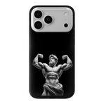 Multitronic iPhone 17 Pro Max ile Uyumlu Antik Heykel Kaslı Tanrı Desenli Şeffaf Telefon Kılıfı