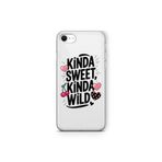 Multitronic iPhone 6 Plus / 6s Plus ile Uyumlu Kinda Sweet Kinda Wild Desenli Şeffaf Telefon Kılıfı