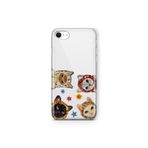 Multitronic iPhone 6 Plus / 6s Plus ile Uyumlu Sevimli Kediler Desenli Şeffaf Telefon Kılıfı