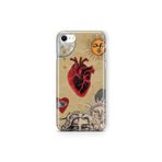 Multitronic iPhone 6 Plus ve 6s Plus ile Uyumlu Güneş ve Kalp Kolaj Desenli Şeffaf Telefon Kılıfı