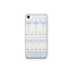 Multitronic iPhone 6 Plus ve 6s Plus ile Uyumlu Mavi Fiyonk ve Çiçek Desenli Şeffaf Telefon Kılıfı