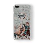 Multitronic iPhone 7 Plus ve 8 Plus ile Uyumlu Demon Slayer 2 Tasarım Baskılı Şeffaf Kılıf