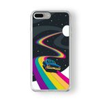 Multitronic iPhone 7 Plus ve 8 Plus ile Uyumlu Space Rider Tasarım Baskılı Şeffaf Kılıf