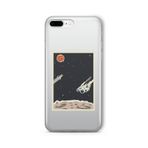 Multitronic iPhone 7 Plus ve 8 Plus Uyumlu Meteor Tasarım Baskılı Şeffaf Kılıf