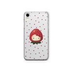 Multitronic iPhone XR ile Uyumlu Çilek Hello Kitty Desenli Şeffaf Telefon Kılıfı