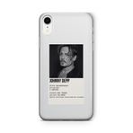 Multitronic iPhone XR Uyumlu Johnny Depp Poster Tasarım Baskılı Şeffaf Kılıf