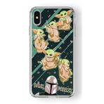 Multitronic iPhone Xs Max ile Uyumlu Baby Yoda Tasarım Baskılı Şeffaf Kılıf