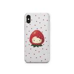 Multitronic iPhone Xs Max ile Uyumlu Çilek Hello Kitty Desenli Şeffaf Telefon Kılıfı